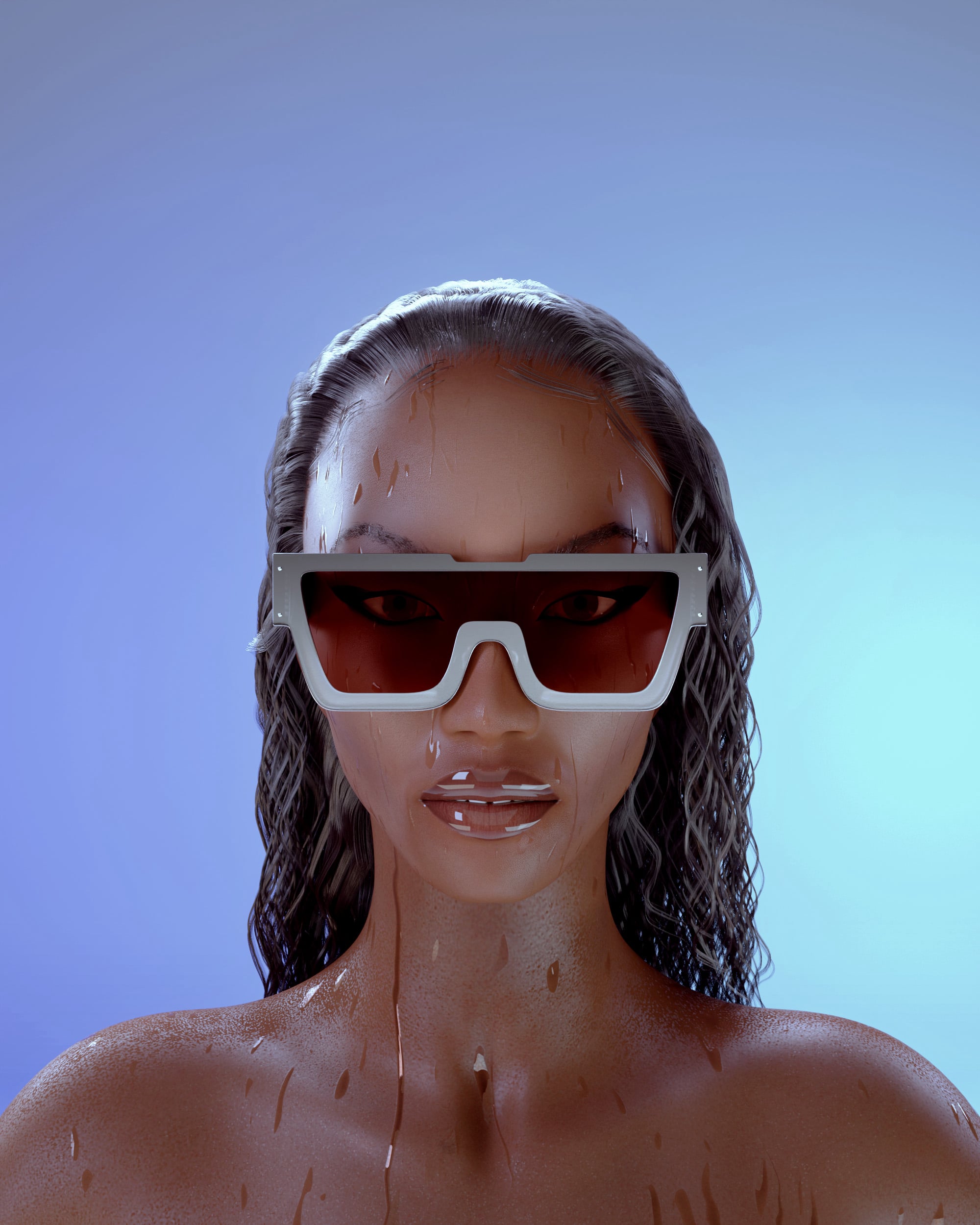 Character-led 3D portrait inspired by studio photography, exploring stylised realism and visual storytelling